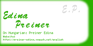 edina preiner business card